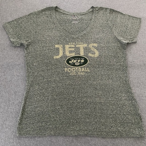 Tops - New York Jets Shirt Womens XL Green Heathered NFL Football Team Apparel V-Neck